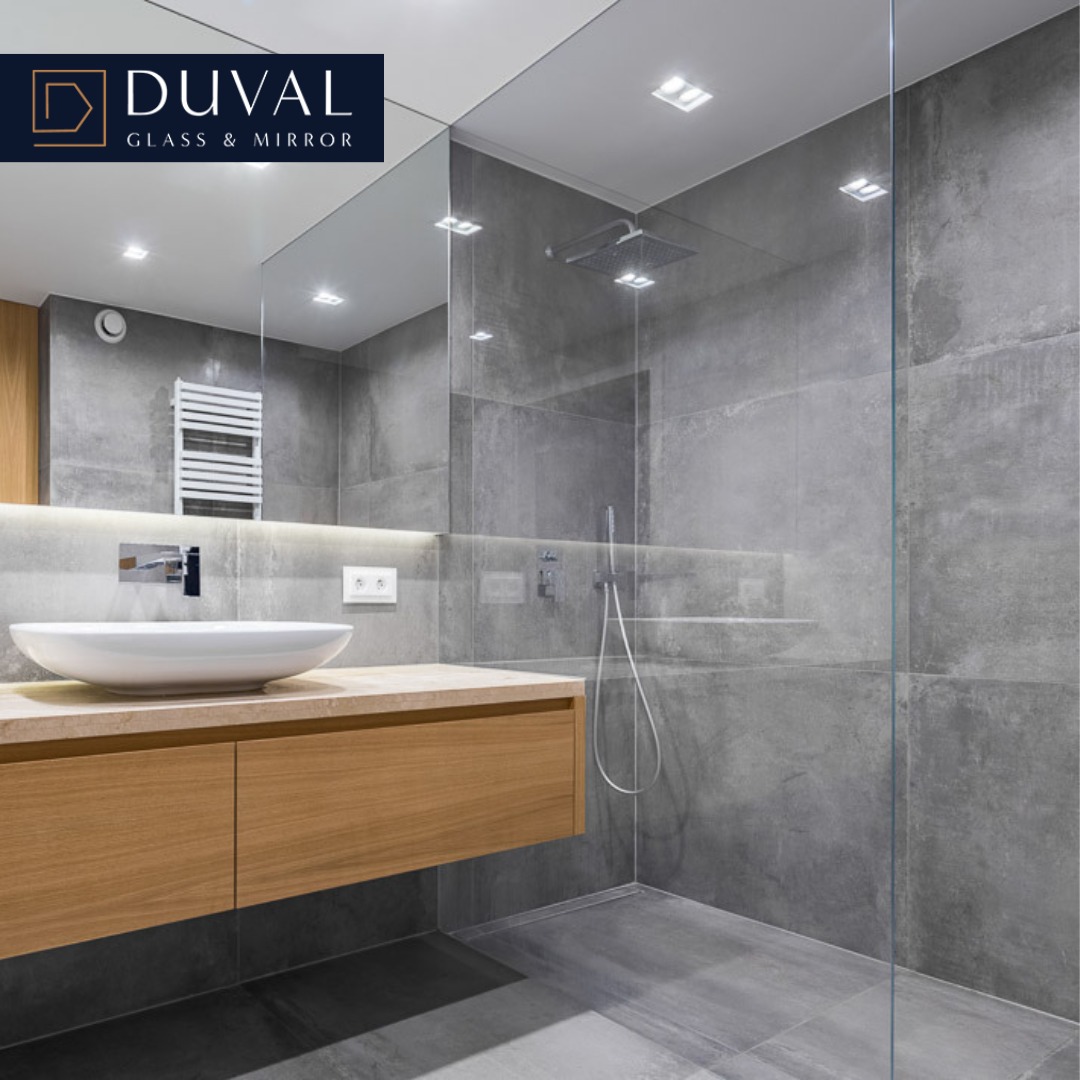 DG1 Jacksonville home glass shower enclosure and mirror